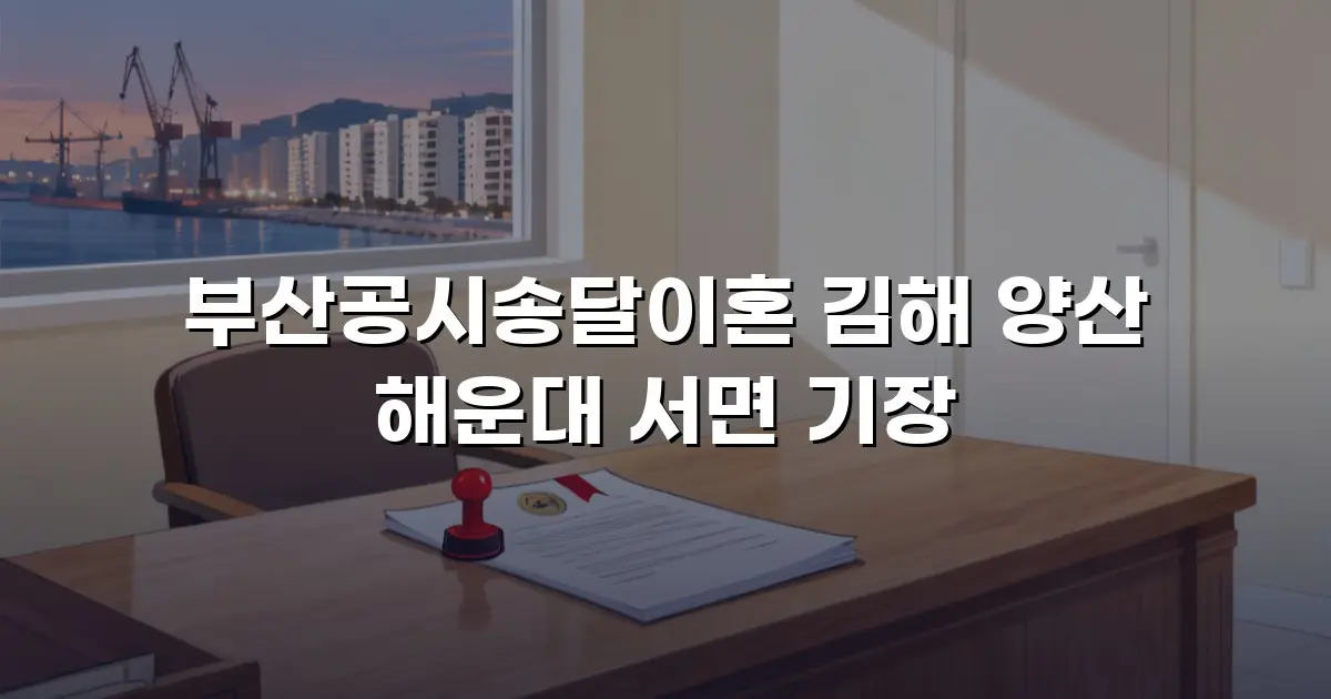 부산공시송달이혼 김해 양산 해운대 서면 기장