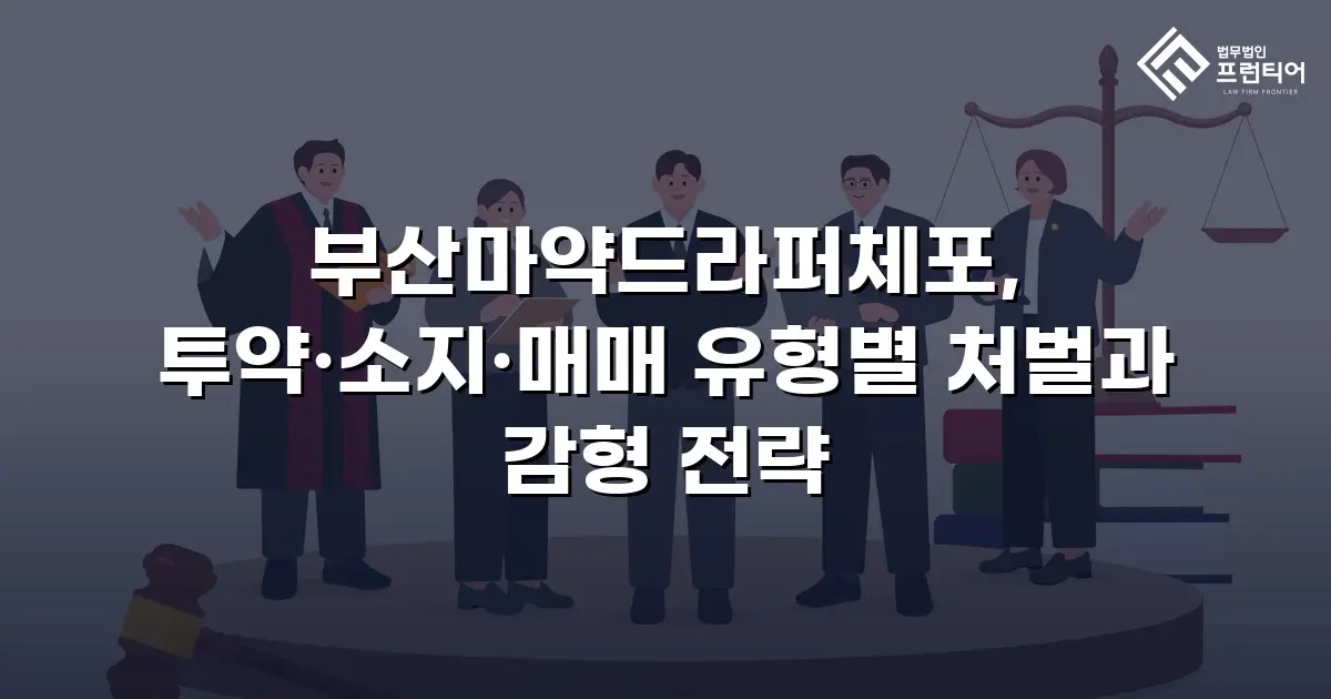 부산마약드라퍼체포, 투약·소지·매매 유형별 처벌과 감형 전략