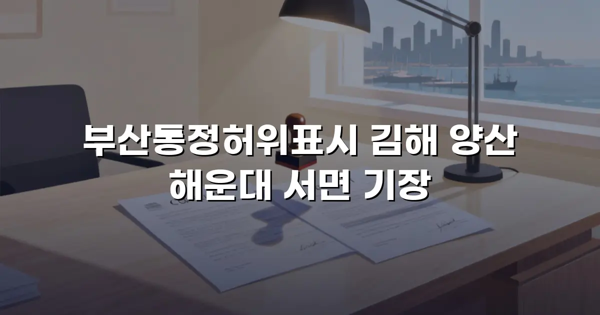 부산통정허위표시 김해 양산 해운대 서면 기장