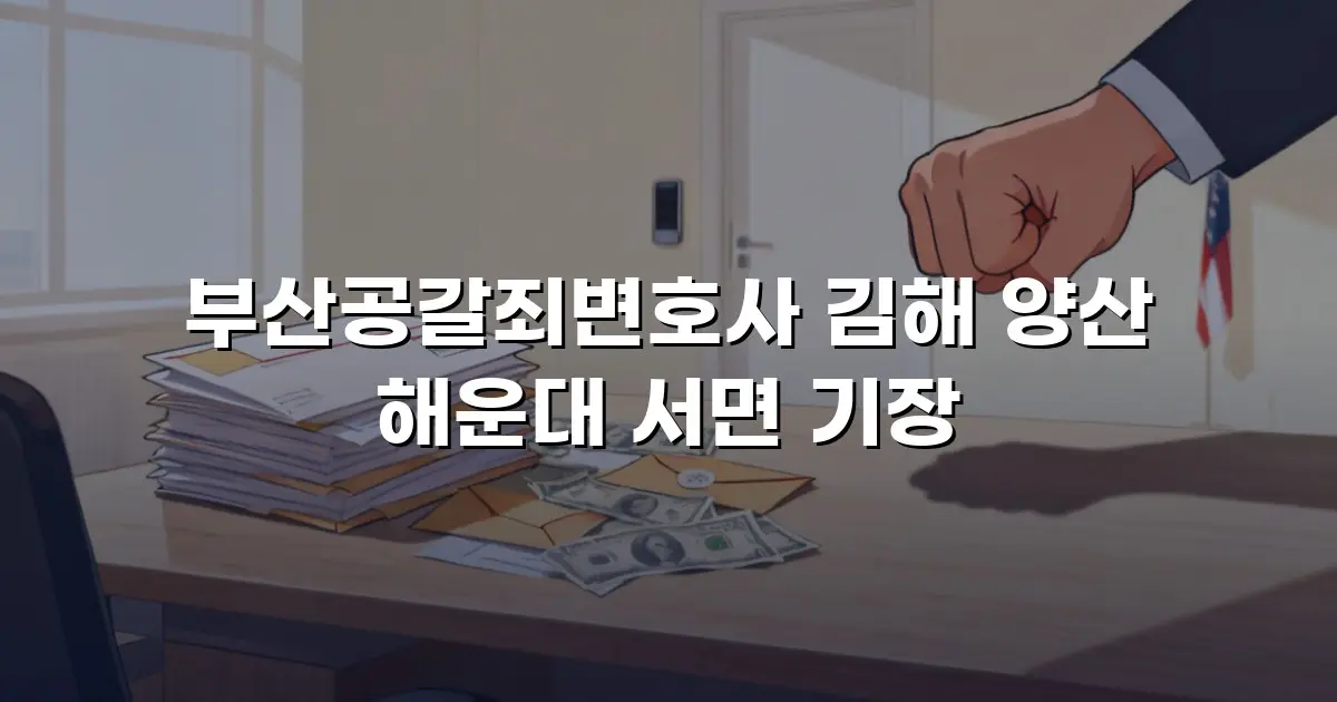 부산공갈죄변호사 김해 양산 해운대 서면 기장