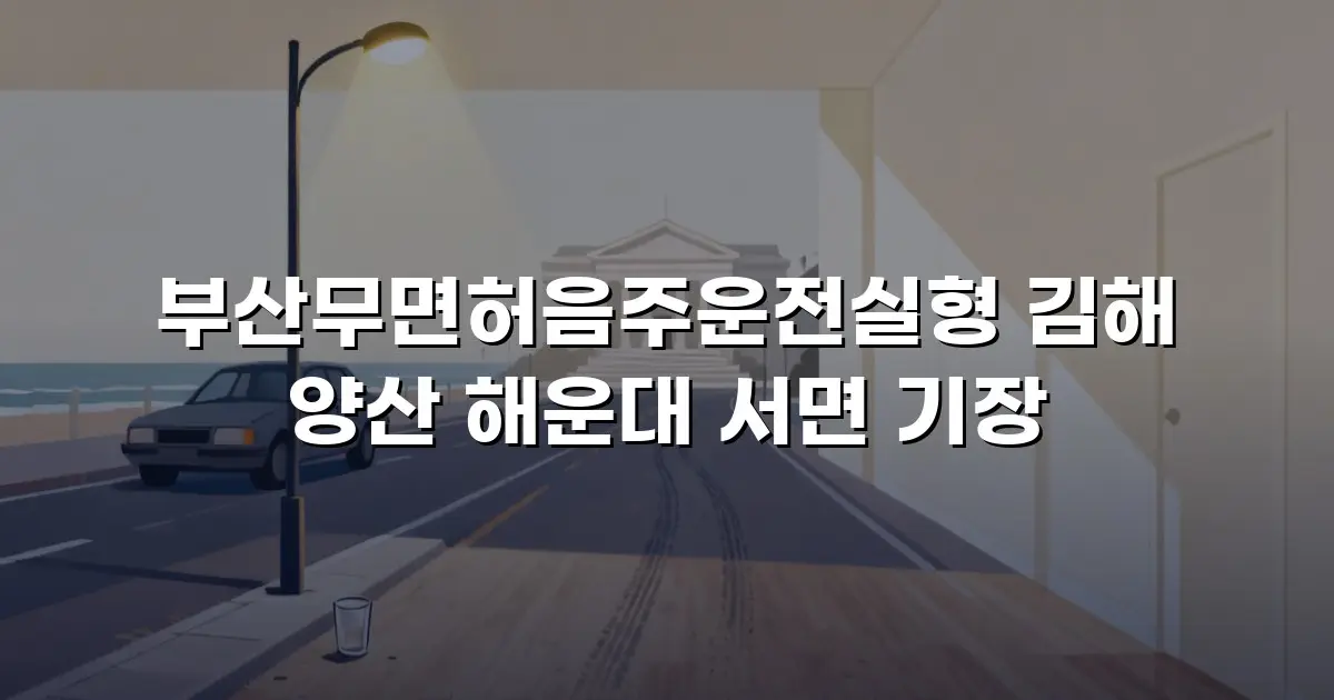 부산무면허음주운전실형 김해 양산 해운대 서면 기장