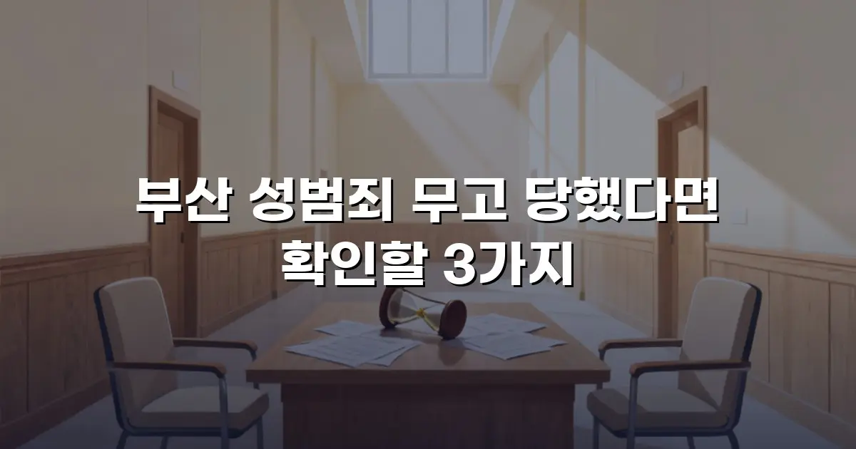 부산 성범죄 무고 당했다면 확인할 3가지