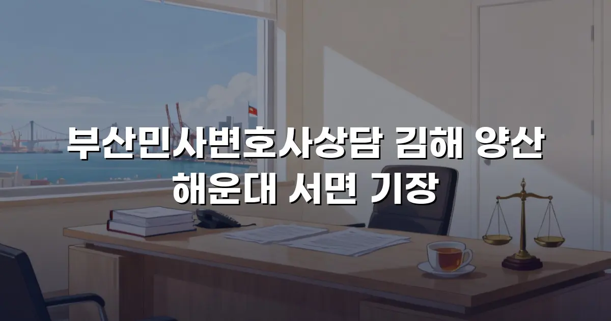 부산민사변호사상담 김해 양산 해운대 서면 기장
