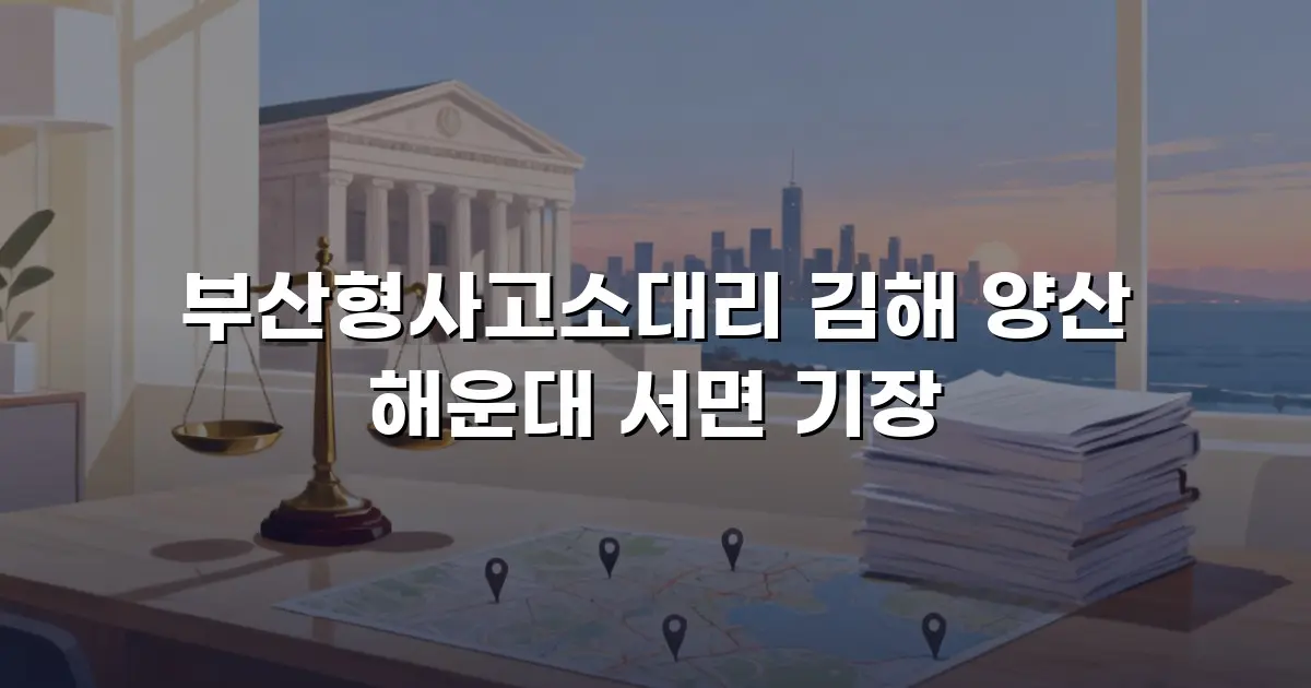 부산형사고소대리 김해 양산 해운대 서면 기장