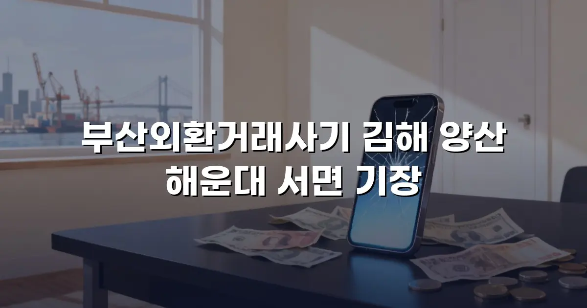 부산외환거래사기 김해 양산 해운대 서면 기장