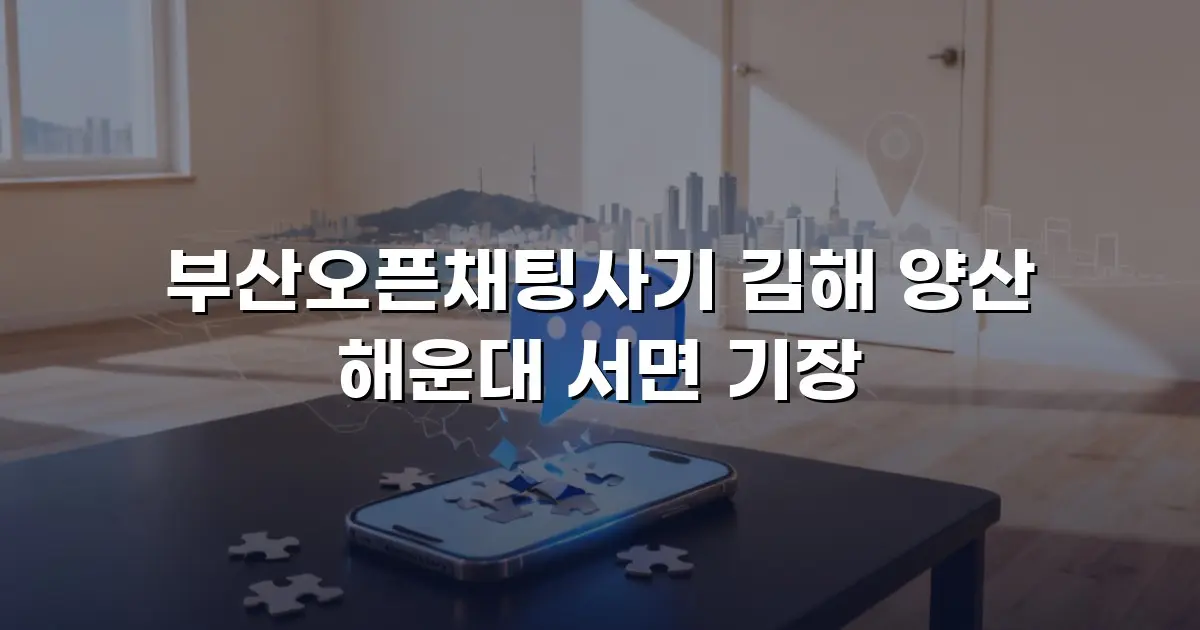 부산오픈채팅사기 김해 양산 해운대 서면 기장