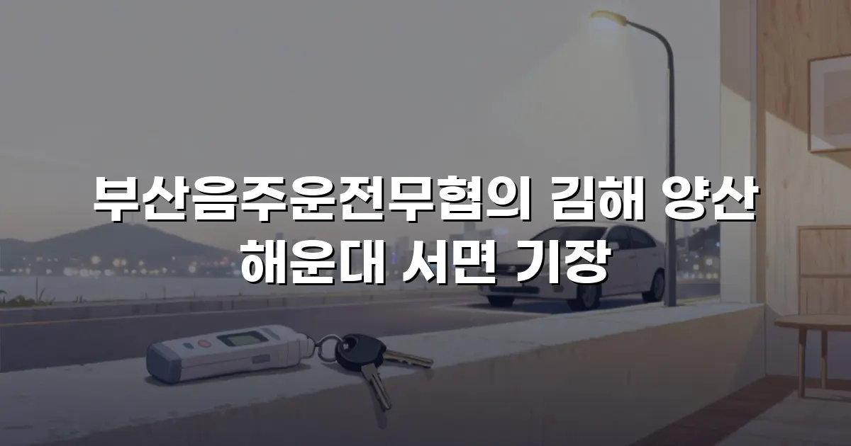 부산음주운전무협의 김해 양산 해운대 서면 기장