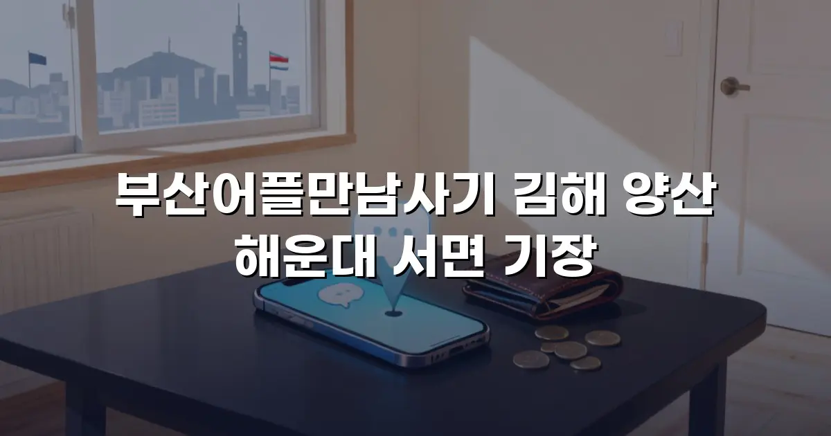 부산어플만남사기 김해 양산 해운대 서면 기장