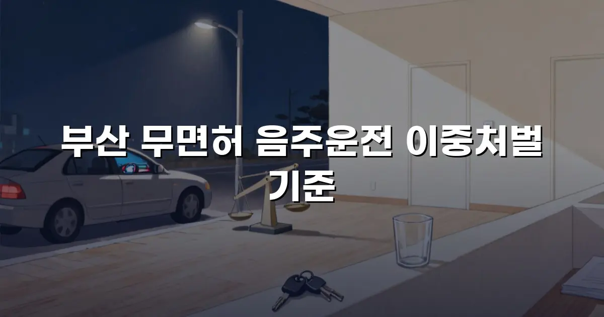 부산 무면허 음주운전 이중처벌 기준