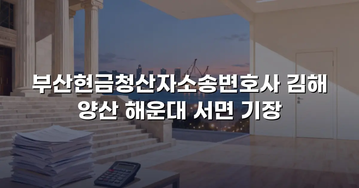 부산현금청산자소송변호사 김해 양산 해운대 서면 기장