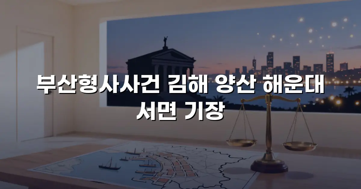 부산형사사건 김해 양산 해운대 서면 기장