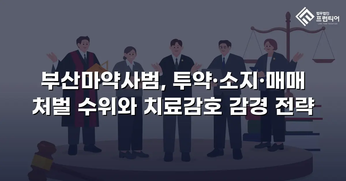 부산마약사범, 투약·소지·매매 처벌 수위와 치료감호 감경 전략
