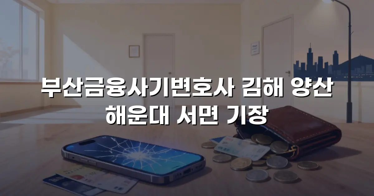부산금융사기변호사 김해 양산 해운대 서면 기장