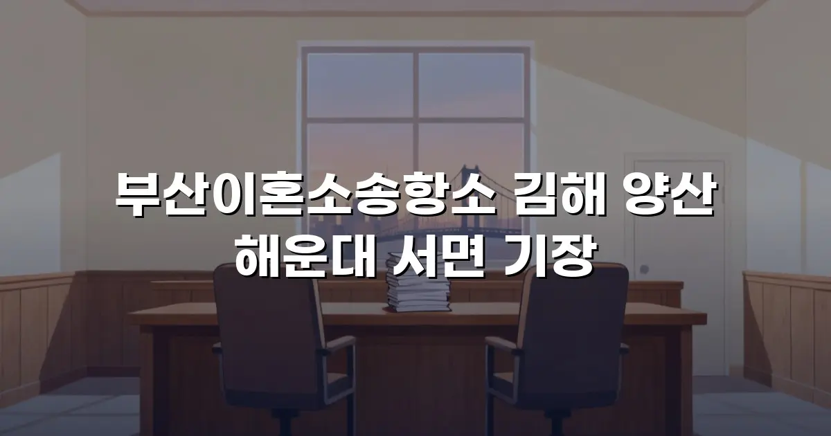 부산이혼소송항소 김해 양산 해운대 서면 기장