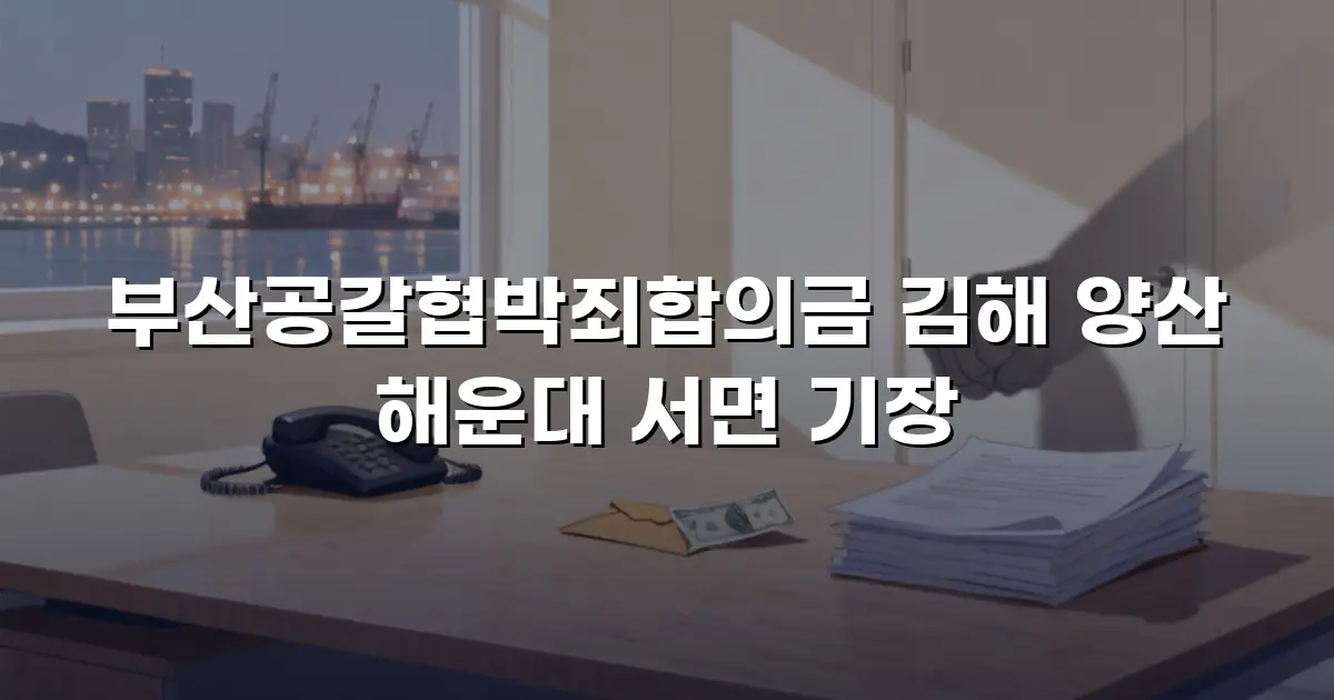 부산공갈협박죄합의금 김해 양산 해운대 서면 기장