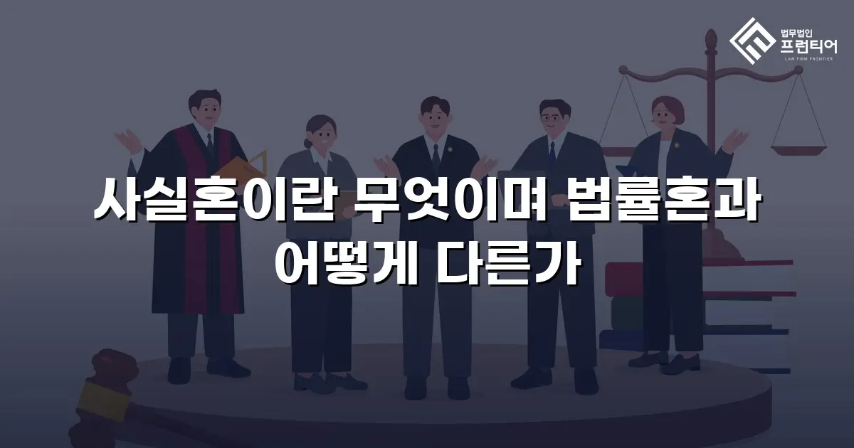 사실혼이란 무엇이며 법률혼과 어떻게 다른가