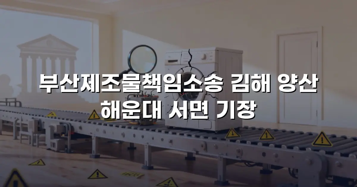 부산제조물책임소송 김해 양산 해운대 서면 기장