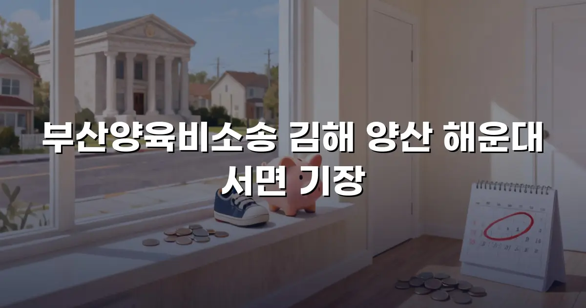 부산양육비소송 김해 양산 해운대 서면 기장