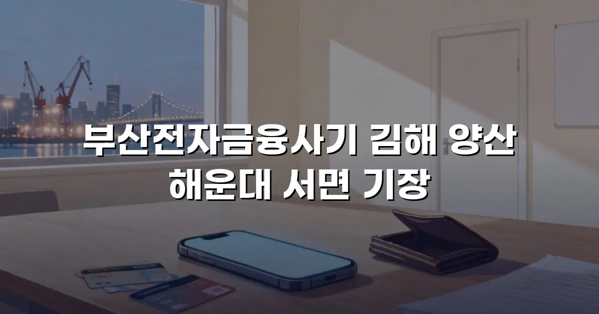 부산전자금융사기 김해 양산 해운대 서면 기장
