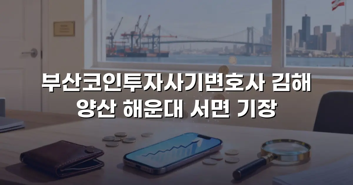 부산코인투자사기변호사 김해 양산 해운대 서면 기장