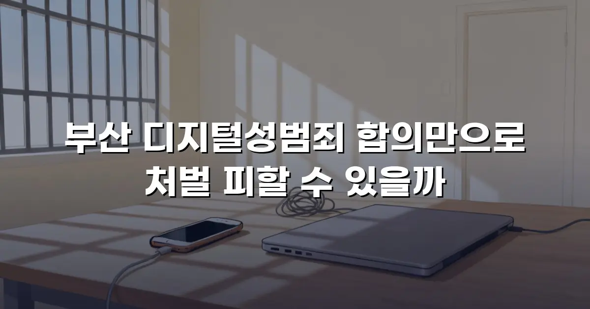 부산 디지털성범죄 합의만으로 처벌 피할 수 있을까