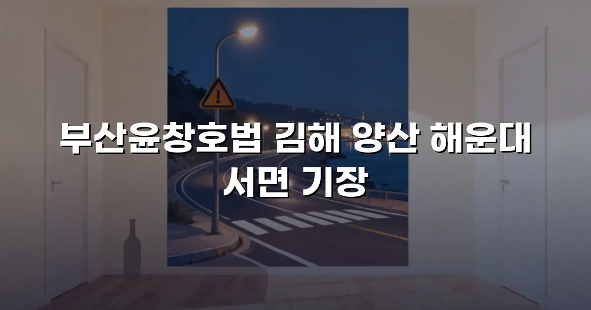 부산윤창호법 김해 양산 해운대 서면 기장