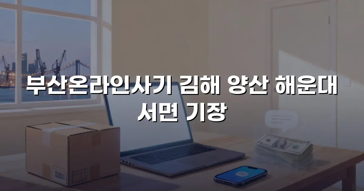 부산온라인사기 김해 양산 해운대 서면 기장