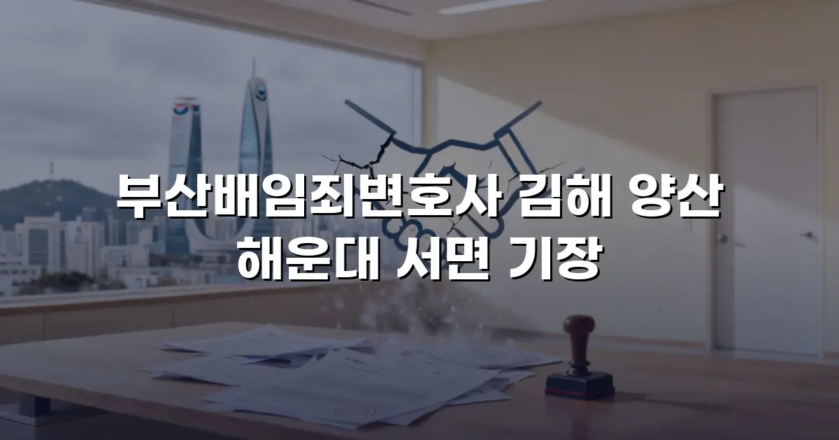 부산배임죄변호사 김해 양산 해운대 서면 기장