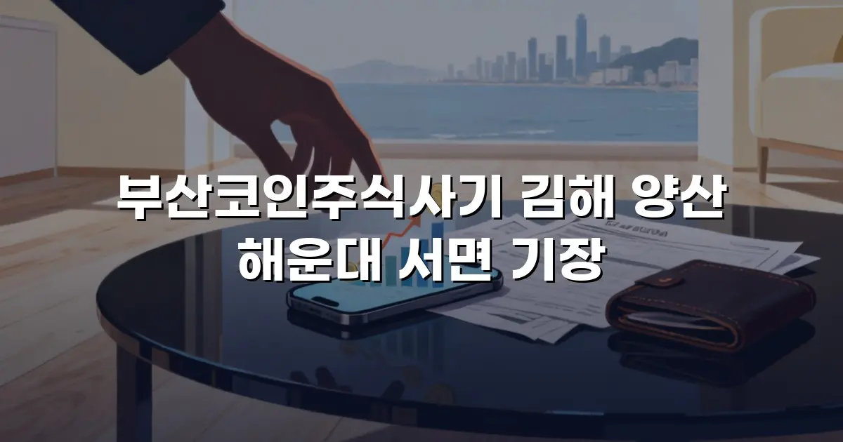 부산코인주식사기 김해 양산 해운대 서면 기장