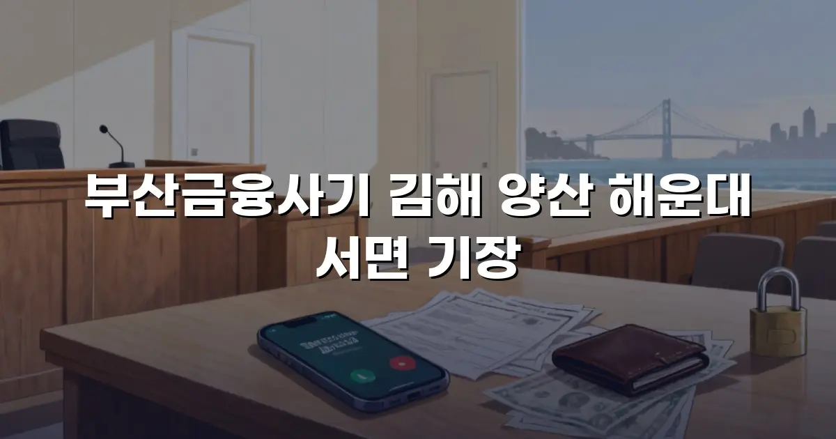 부산금융사기 김해 양산 해운대 서면 기장