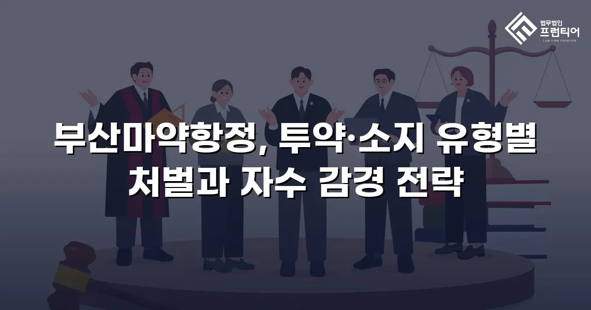 부산마약항정, 투약·소지 유형별 처벌과 자수 감경 전략