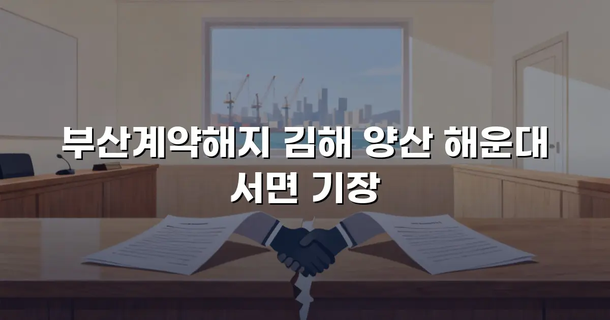 부산계약해지 김해 양산 해운대 서면 기장
