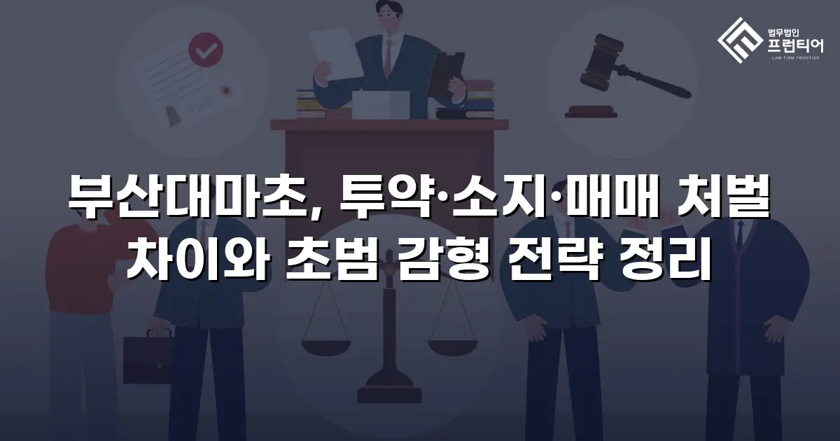 부산대마초, 투약·소지·매매 처벌 차이와 초범 감형 전략 정리