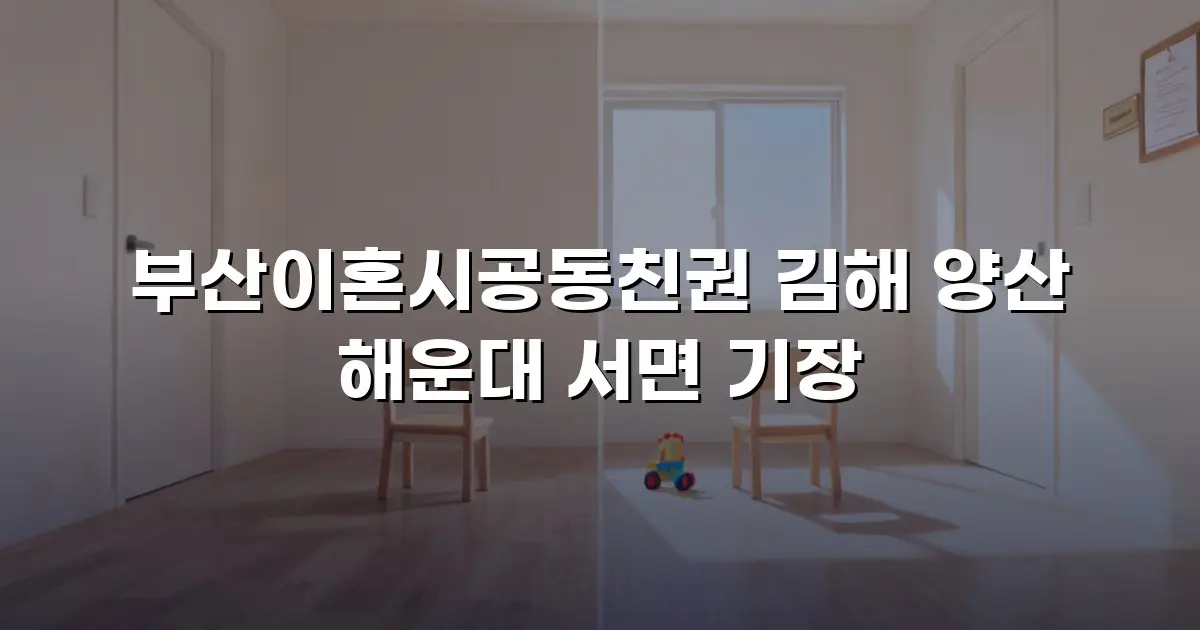 부산이혼시공동친권 김해 양산 해운대 서면 기장