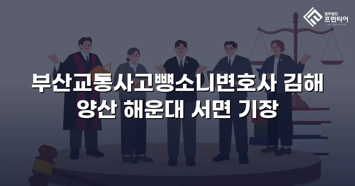 부산교통사고뻉소니변호사 김해 양산 해운대 서면 기장
