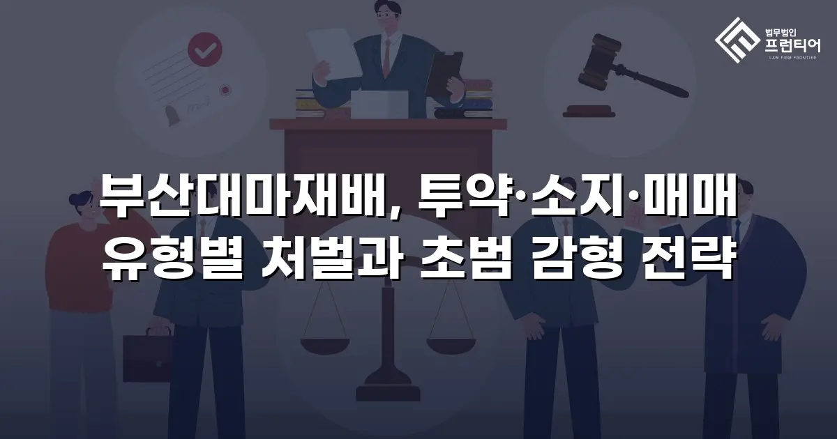 부산대마재배, 투약·소지·매매 유형별 처벌과 초범 감형 전략