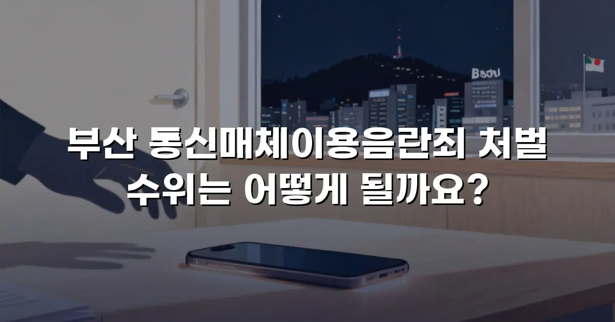 부산 통신매체이용음란죄 처벌 수위는 어떻게 될까요?