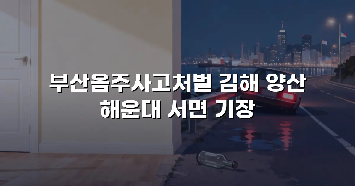 부산음주사고처벌 김해 양산 해운대 서면 기장