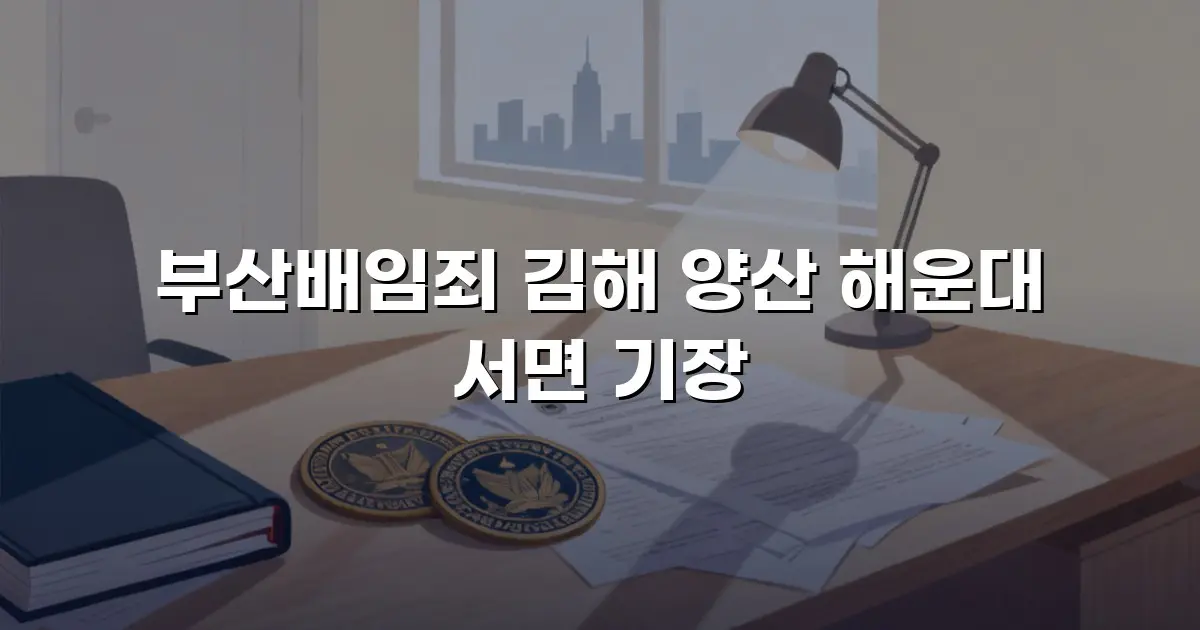 부산배임죄 김해 양산 해운대 서면 기장