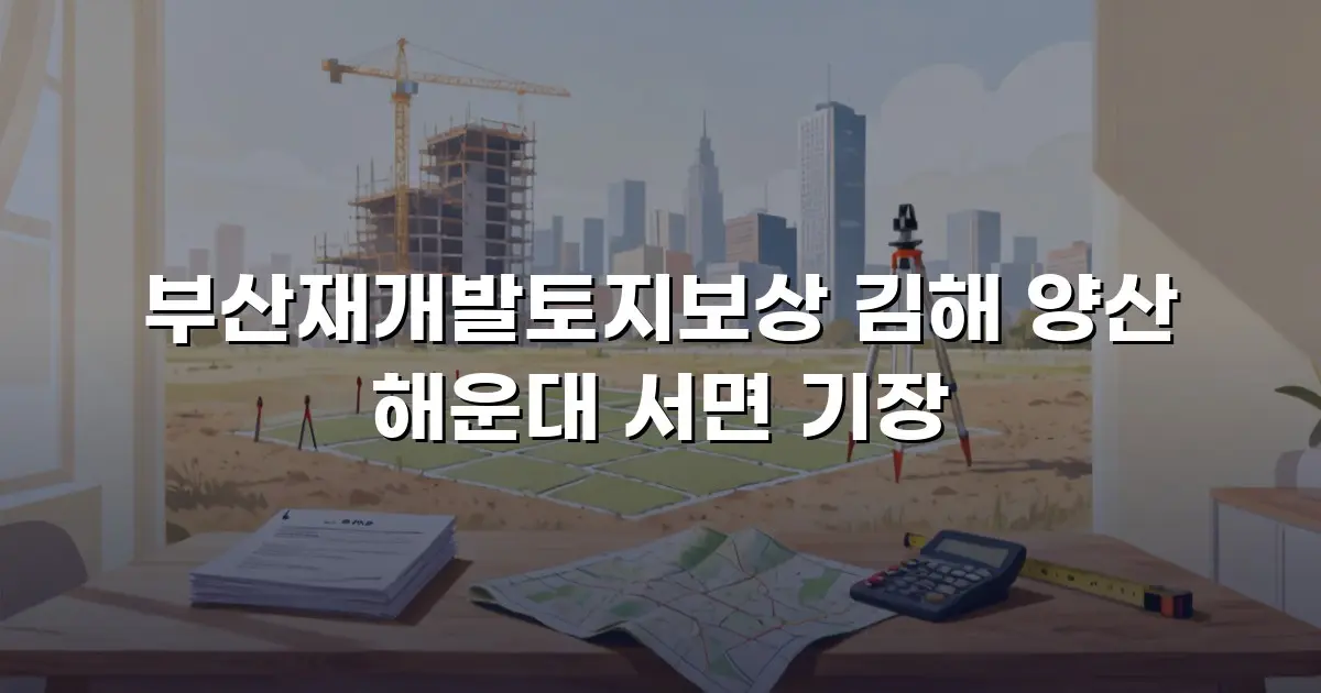 부산재개발토지보상 김해 양산 해운대 서면 기장