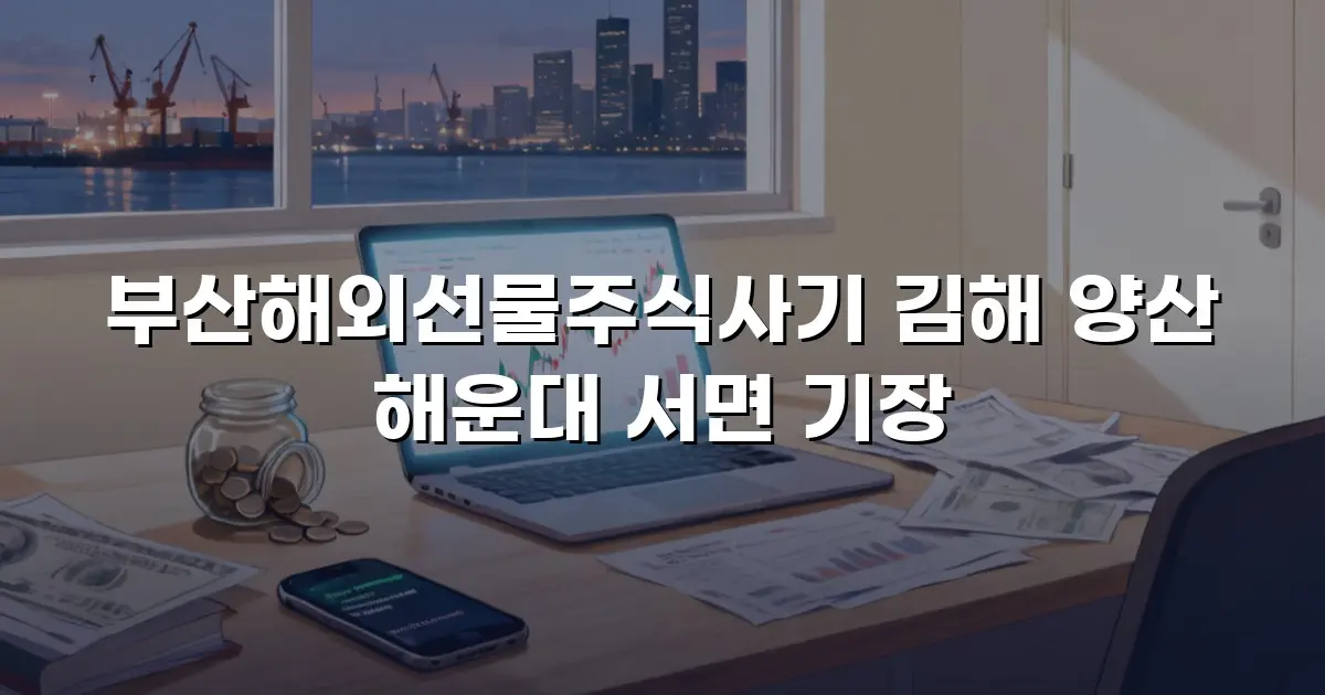 부산해외선물주식사기 김해 양산 해운대 서면 기장