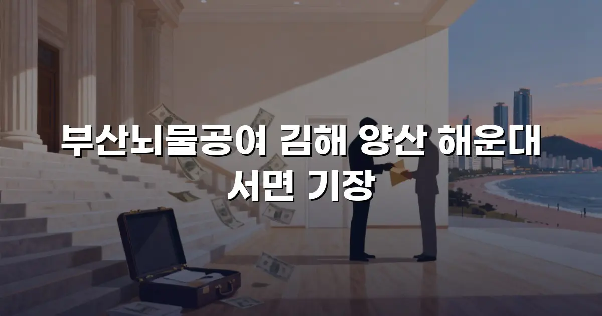 부산뇌물공여 김해 양산 해운대 서면 기장