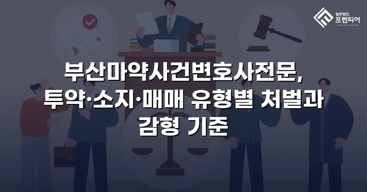 부산마약사건변호사전문, 투약·소지·매매 유형별 처벌과 감형 기준