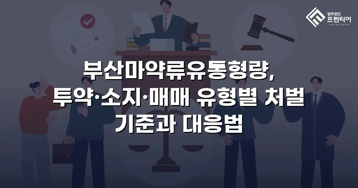 부산마약류유통형량, 투약·소지·매매 유형별 처벌 기준과 대응법