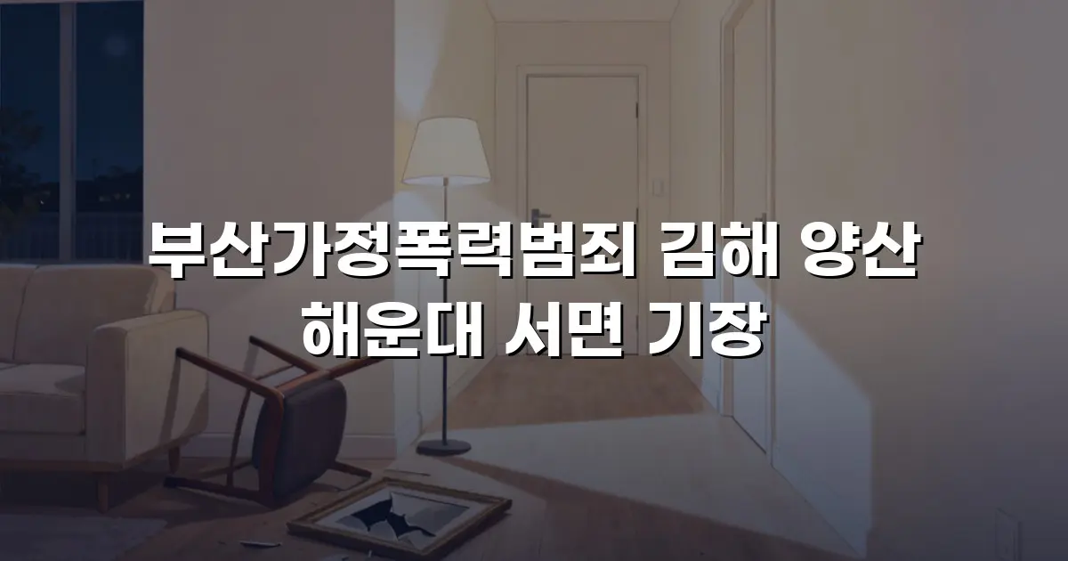 부산가정폭력범죄 김해 양산 해운대 서면 기장