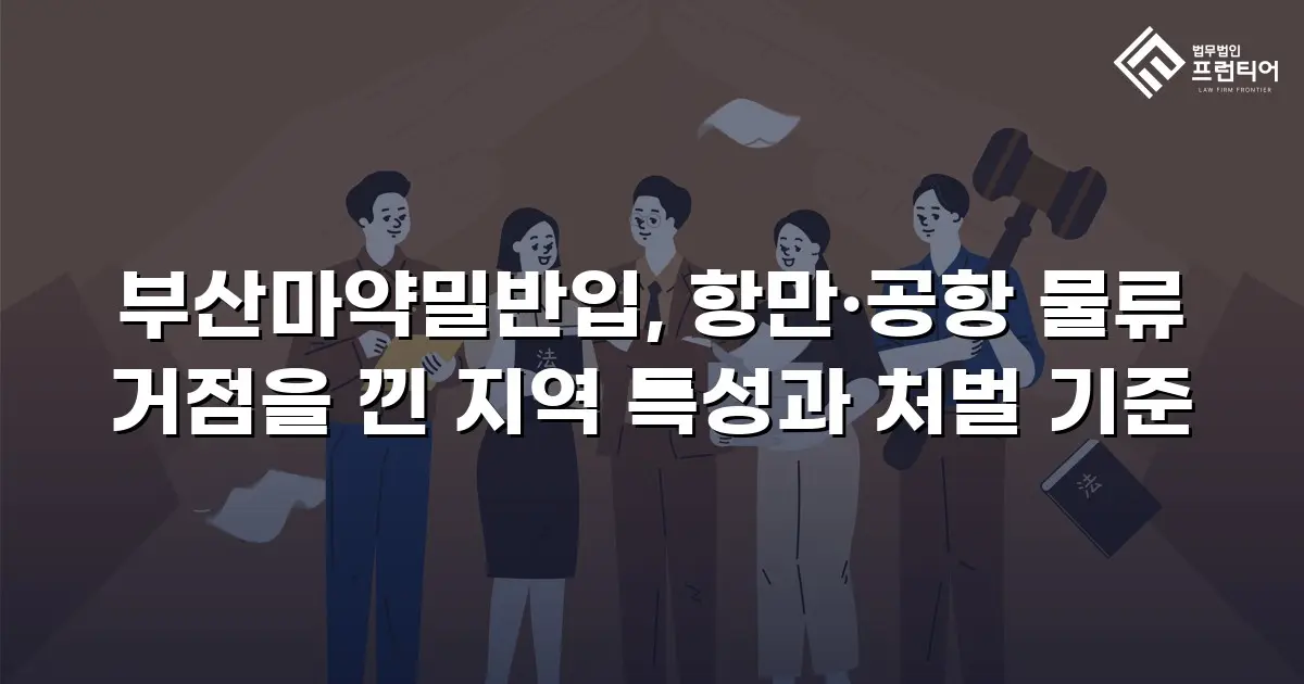 부산마약밀반입, 항만·공항 물류 거점을 낀 지역 특성과 처벌 기준