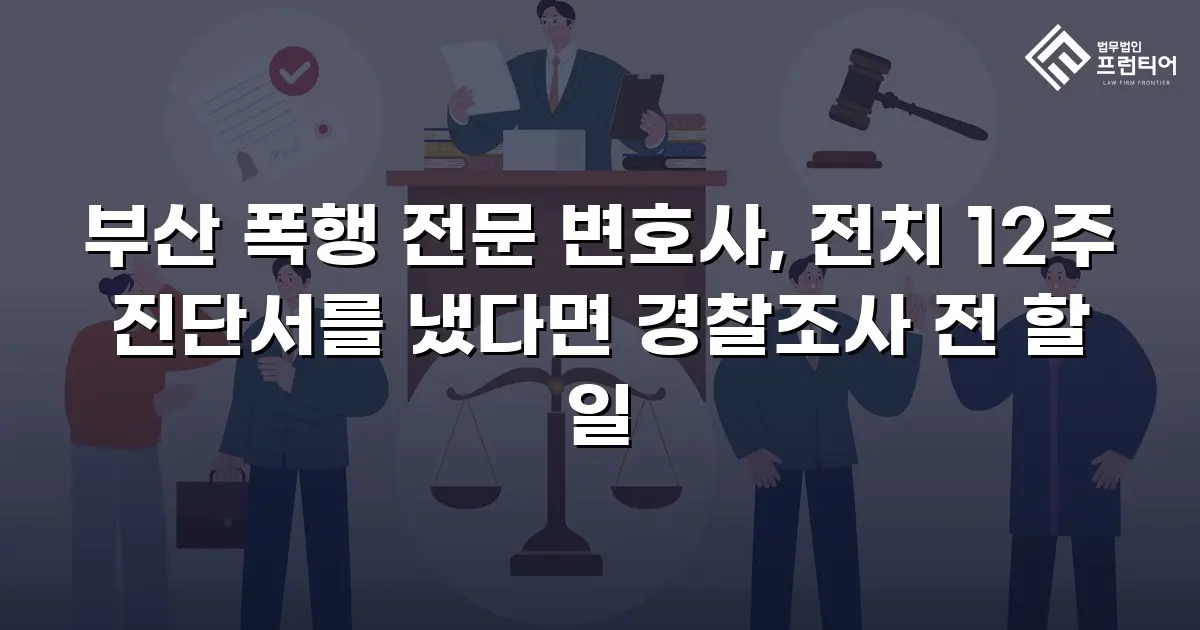 부산 폭행 전문 변호사, 전치 12주 진단서를 냈다면 경찰조사 전 할 일