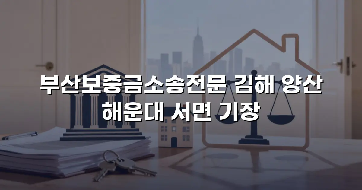 부산보증금소송전문 김해 양산 해운대 서면 기장