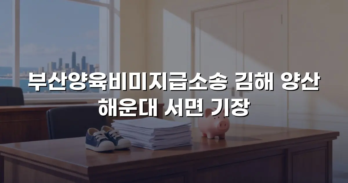 부산양육비미지급소송 김해 양산 해운대 서면 기장