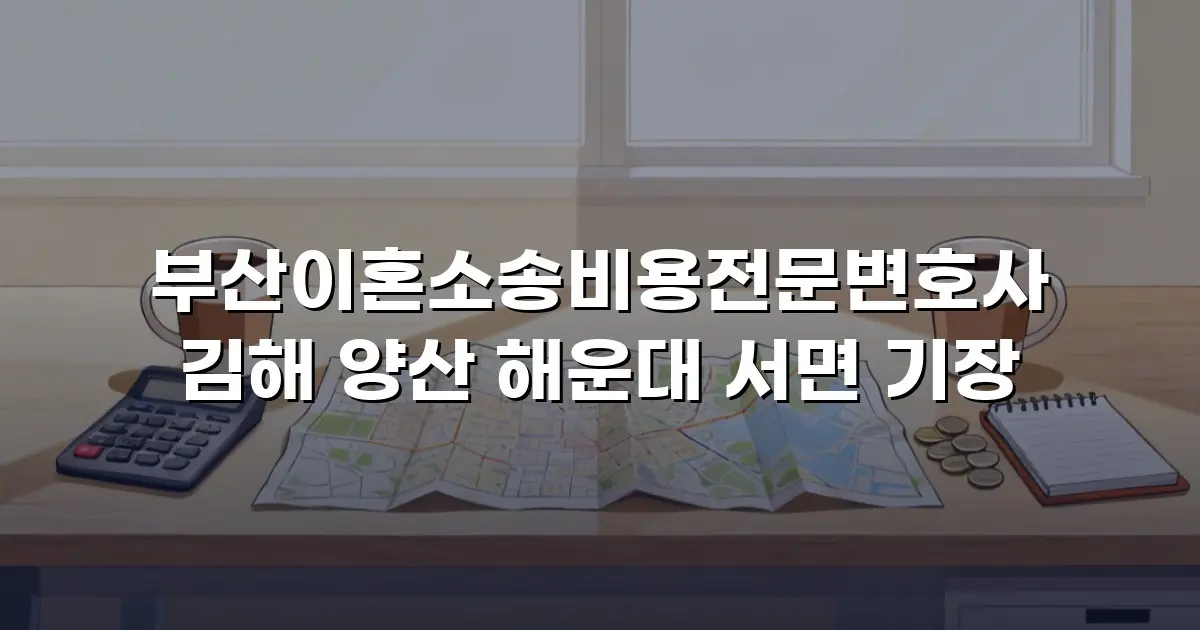 부산이혼소송비용전문변호사 김해 양산 해운대 서면 기장